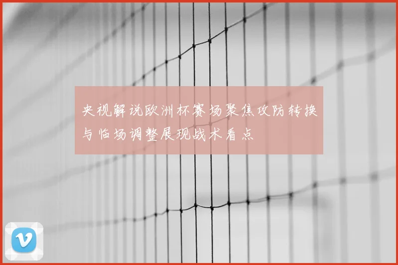 央视解说欧洲杯赛场聚焦攻防转换与临场调整展现战术看点